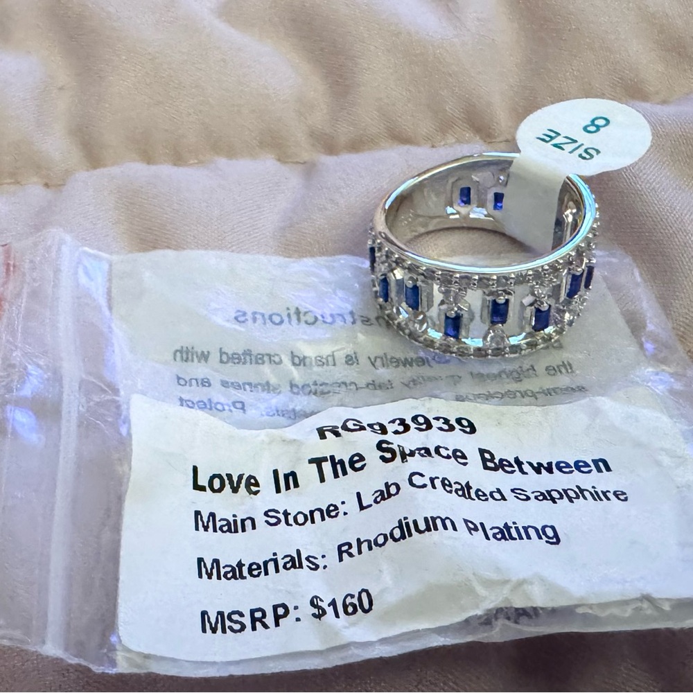 Love In The Space Between Sapphire Ring